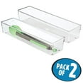 thumbnail image 2 of iDesign, 2-Set Clear Plastic Utensil and Drawer Organizer Bins, 2 of 8