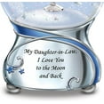thumbnail image 3 of The Bradford Exchange My Daughter-in-Law, I Love You to The Moon and Back Musical Glitter Globe 5.75-inches, 3 of 3