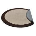 thumbnail image 5 of Rugsotic Carpets Hand Tufted Wool Eco-Friendly 8'x8' Area Rugs Round Cream Brown Contemporary Modern High Pile Thick Handmade Anti Skid Indoor Rug for Living Room, Bedroom K00201, 5 of 6