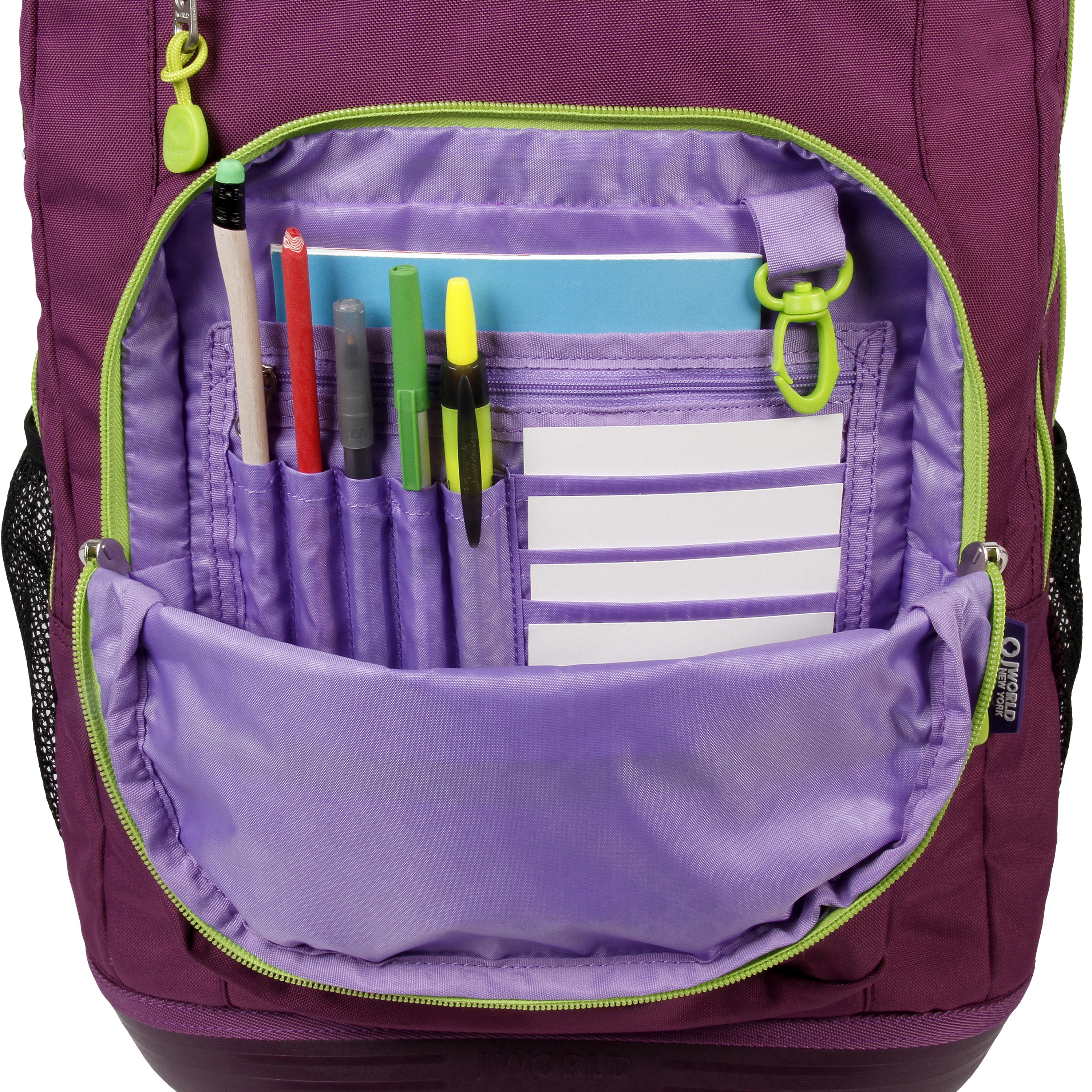 J World Girls Sundance 20" Rolling Backpack With Laptop Sleeve For School And Travel, Purple - image 4 of 9