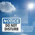 thumbnail image 6 of (2 Pack) Do Not Disturb OSHA Notice Sign 7 Inch X 5 Inch Vinyl Label Decal Sticker Weather Resistant, UV Protected for Workplace, Business, and Construction Site, Made in the USA, 6 of 7