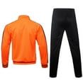 thumbnail image 2 of Men's Tracksutis 2 Piece Full Zip Running Jogging Sweatsuits Set with Drawstiring-Orange，4XL, 2 of 5