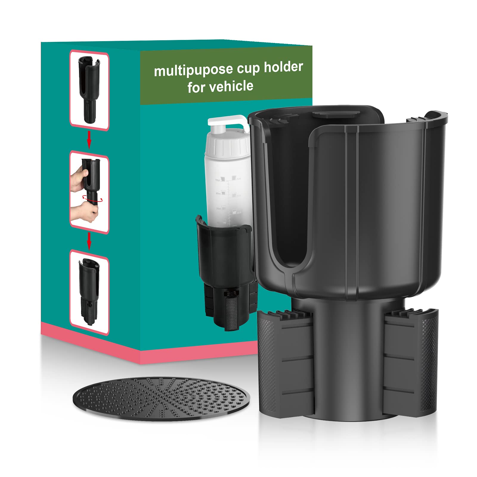 CarCupHolderExpanderAdapter Adjustable Base, NARUNDREN Compatible