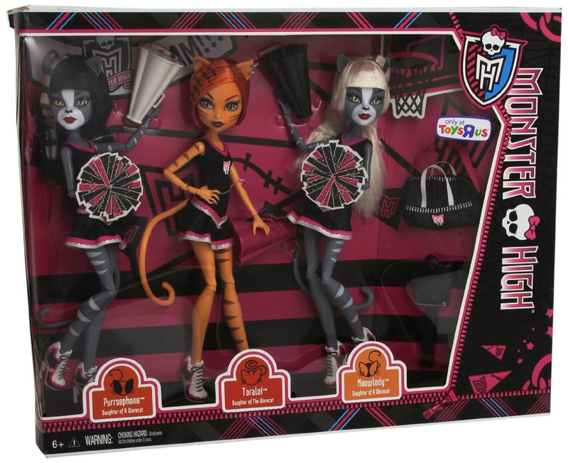 Ｐｒｅｍｉｕｍ Ｌｉｎｅ EXCLUSIVE Monster High 3-PACK FEARLEADING Werecats TORALEI  Meowlody and Purrsephone おもちゃ