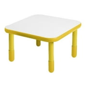 Angle View: Angeles AB741SPY22 30 x 30 in. Square Baseline Table with 22 in. Legs, Canary Yellow