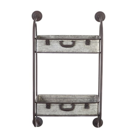 Evergreen 2 Tier Metal Wall Bins 21.7 x 35.1 x 10.2 inches.