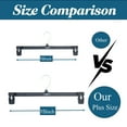 thumbnail image 2 of Urby 15 inch Non Slip Plastic Black Hangers with Clips, Design for Skirt,Shorts,Trouser, Jeans, 10PK, 2 of 5