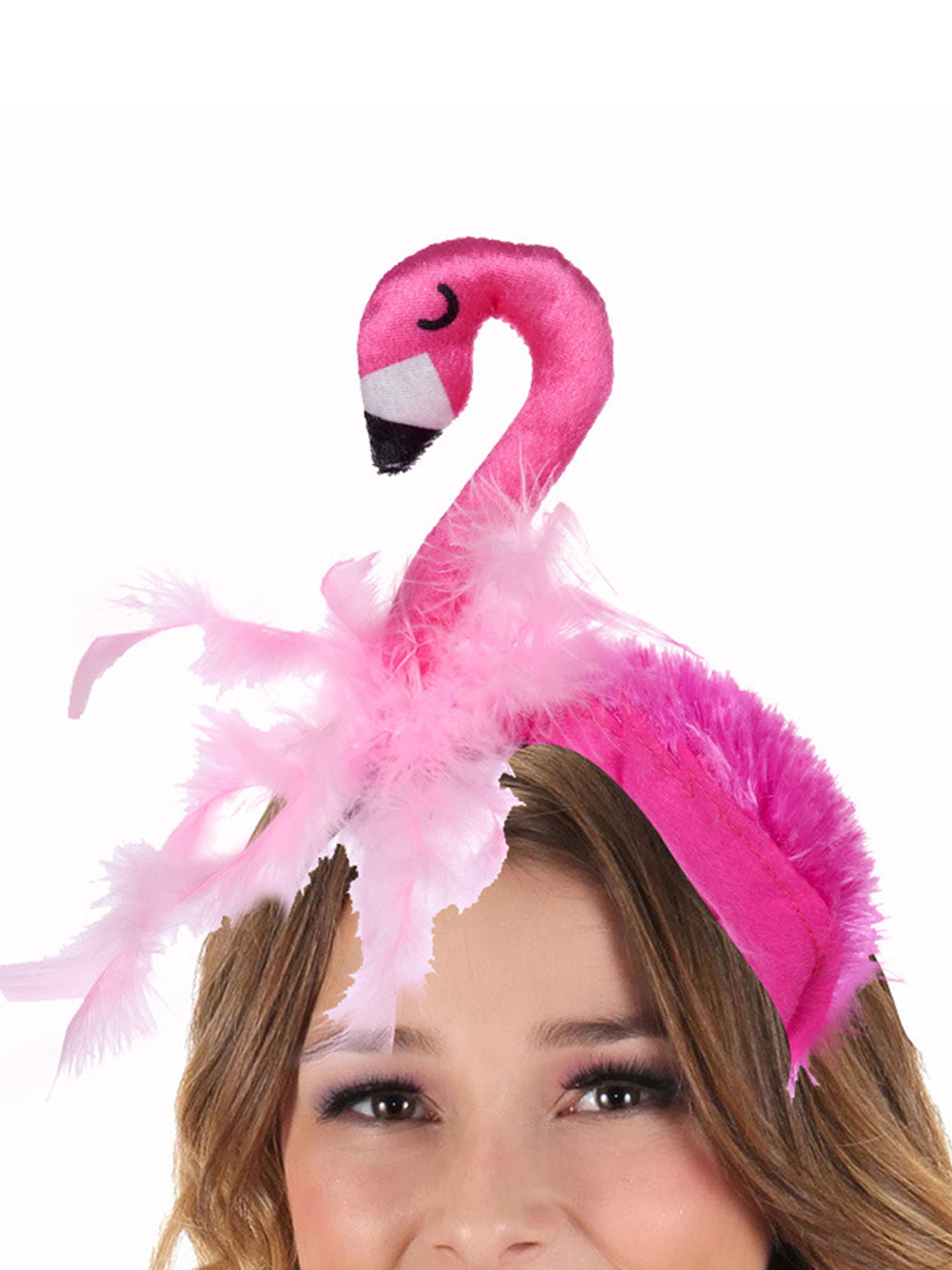 Handmade PINK / Sparkly Flamingo print Girl's Headband/Hair Bobbles/Clips 