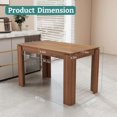 thumbnail image 2 of Homy Casa Rustic Dining Table for 4, American Vintage Style with Grooved Tabletop, Engineered Wood, Perfect for Dining Room, Kitchen, Restaurant, 2 of 9