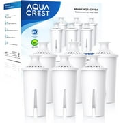AQUA CREST Replacement for Brita Pitchers & Dispensers Water Filter Classic OB03, Mavea 107007, 35557 (6 Pack)