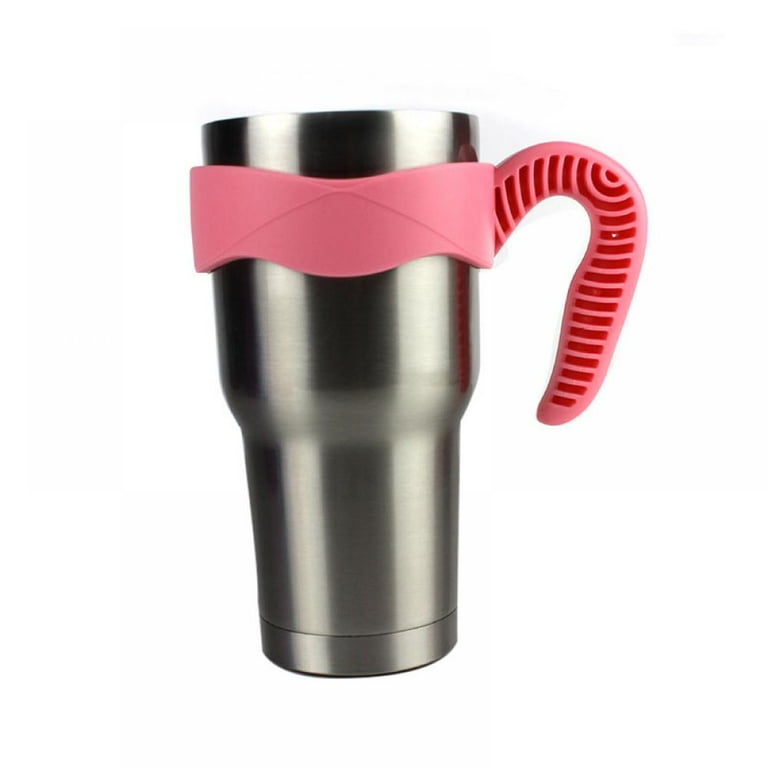 Paracord Handle for Yeti/Rtic/Ozark Trail Rambler Tumblers. Made to fit  most 20 30 32 40 oz tumblers (Handle Only). (Pink)