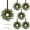 Green, variant on Guvpev 6 Pc 9'' Mini Christmas Hanging Wreaths with Red Ribbon Artificial Norfolk Pine Red Berries and Lambs Ear Leaves Small Candle Ring Wreaths for Mantel, Stairs, Window, Walls, Holiday Xmas Decor
