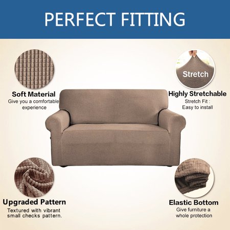 Auchen Couch Covers for 3 Cushion Couch, 1-Piece Camel ...