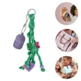 thumbnail image 3 of Unique Bargains 1 Pc Stylish Beaded Knotted Lanyard with Hat Handbag Charm Decorative Keychain Green, 3 of 5