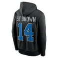 thumbnail image 3 of Men's Nike Amon-Ra St. Brown Black Detroit Lions Player Name & Number Therma Hoodie, 3 of 3