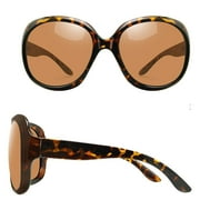 Joopin Oversized Polarized Women Sunglasses, Ladies Vintage Big Frame Sun Glasses Shades (Leopard Brown)