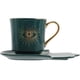 thumbnail image 1 of Juego de tazas de café de pavo con platillo, taza bonita de cerámica, taza de café pequeña, taza para beber de cerámica, 1 Juego, 1 of 7