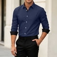 thumbnail image 4 of Jovrlynd Men's Dress Shirts Long Sleeve Button Down Collared Casual Business Office Shirts, S-2XL, 4 of 7