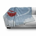 thumbnail image 3 of Smoke Soft Flannel Fleece Blanket, Pilot Travelling in Sky with a Vintage Plane Leaving Heart Shape Trails, Cozy Plush for Indoor and Outdoor Use, 70" x 90", Multicolor and Pale Blue, by Ambesonne, 3 of 6
