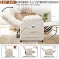 thumbnail image 4 of Electric Power Recliner Chair, Modern Chenille Fabric Recliner with Side Pocket & Remote, Nursery Recliner Chair for Living Room Small Space, Beige, 4 of 11