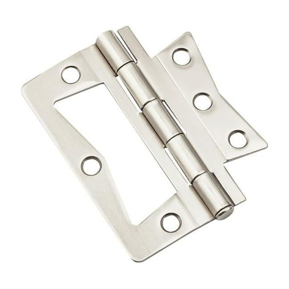National Hardware  3 in. Satin Nickel Steel Surface-Mounted Hinge - 2 per Pack - Pack of 5