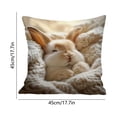 thumbnail image 4 of Pillow Covers 18x18, Easter Decorations Cute Bunny Printed Throw Pillow Covers, Home Spring Decor for Bedroom Couch Cushion Cover, Multicolor, 4 of 7