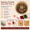 thumbnail image 3 of Christmas Wreath Pearl Diamond Art Kit for Adults, DIY Pearl Painting Suncatcher with 3D Mixed-Size Beads, 8in Home Decor, 3 of 4
