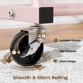 thumbnail image 4 of Double Rods Clothes Rack, Sturdy Rolling Clothing Rack, Portable Clothing Racks for Hanging Clothes - Metal Garment Rack Wardrobe Coat Rack for Bedroom Laundry Living Room, Pink, 4 of 18
