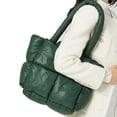 thumbnail image 5 of Bolso de mano de algodón con relleno cuadrado suave para mujer, bolso de mano sencillo y moderno, 5 of 5