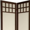 thumbnail image 2 of Oriental Furniture 5 1/2 ft. Tall Window Pane Fabric Room Divider, burnt brown, 6 panel, 2 of 3