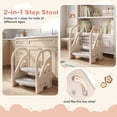 thumbnail image 2 of Gymax Toddler Step Stool for Bathroom Sink Adjustable 2-Step Kids Helper Stool Grey, 2 of 10