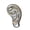 Silver, variant on Elegant 3D Ear Pin Trendy Accessory Smooth Texture For Jackets Bags