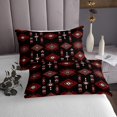 thumbnail image 3 of Aztec Quilt Set King Geometric Bedspread Set For Teens Young Southwest Coverlet Set American Tribal Bed Set Ancient Boho Black Red Room Decor, 3 of 5