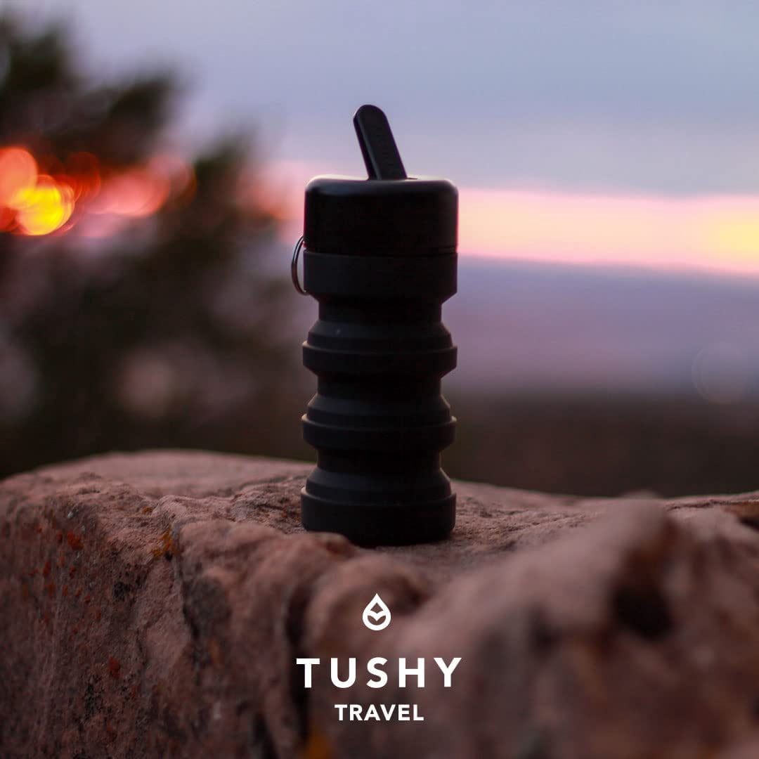TUSHY Travel Bidet,  Collapsible and Discreet for Outdoors & Travel, Jet Black