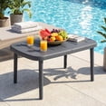 thumbnail image 2 of Gymax Outdoor Coffee Table Rectangular Patio Storage Table w/ Aluminum Alloy Rods, 2 of 10