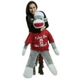 thumbnail image 6 of Big Plush Giant Valentine Sock Monkey 54" Soft Huge Stuffed Animal, Wears Removable T-shirt I LOVE YOU THIS MUCH, 6 of 6