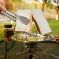 thumbnail image 2 of Camping Toaster Rack Stainless Steel Camp Stove Toaster for 4 Slices of Bread Picnic Hiking Portable Rack Toast Maker, 2 of 7