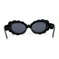 thumbnail image 4 of Womens Fluffy Cloud Shape Oval Plastic Sunglasses All Black, 4 of 4