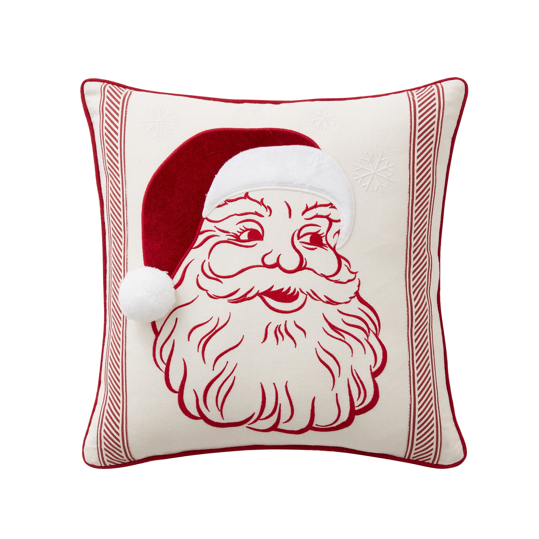 My Texas House Holiday Santa Square Decorative Pillow Cover, 18' x 18', Multi