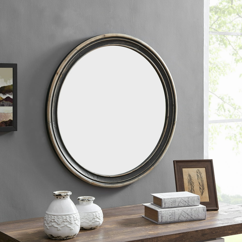 FirsTime & Co.® Black Clybourne Farmhouse Round Mirror