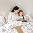 thumbnail image 5 of Homewish Monogrammed L Theme Full Size Comforter Sets,Rustic Flower Floral Bedding Comforter Set,Cartoon Daisy Bedding Sets For Girl Teens,Ultra Soft Bedroom Decor Reversible,3pcs, 5 of 8