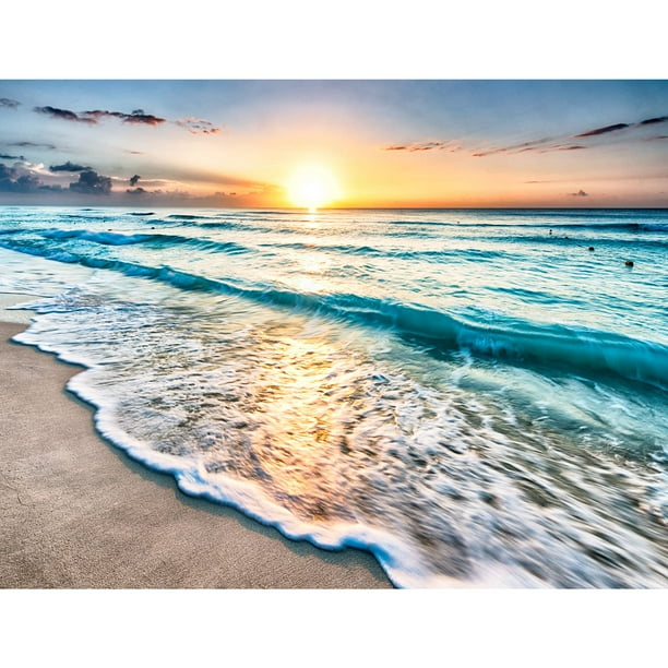 Rompecabezas para adultos 1000 piezas Sunset Beach Rompecabezas de madera Arte Diy Juego de ocio Juguete divertido Regalo Adecuado Familiares Amigos