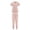 Pink, variant on justHIGH Scrub Sets for Women Medical Uniform Stretch V-Neck Top & Straight Leg Jogger Pants with Pockets for Nurse Workwear Wine,S