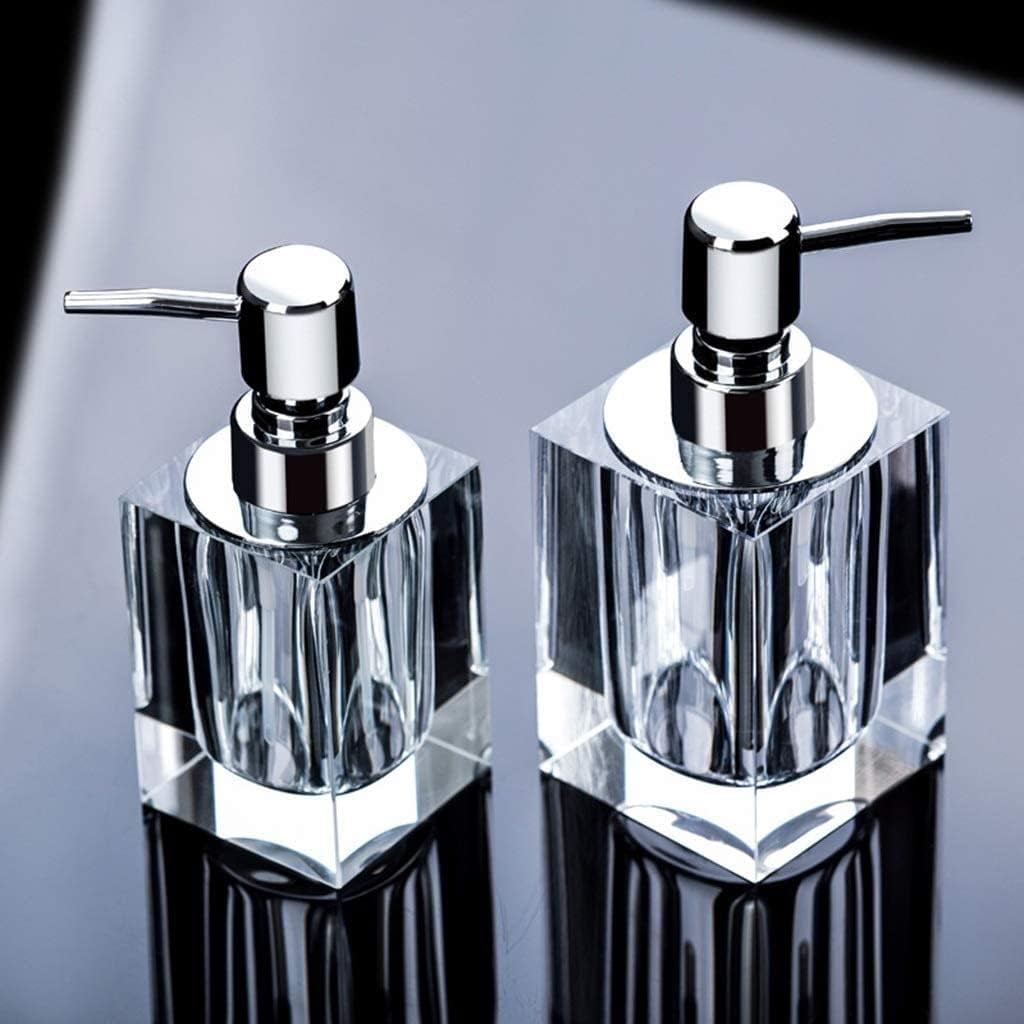 Soap Dispenser Bathroom Shower Dispenser, Bathroom Detergent Bottle, Manual Soap Dispenser, Soap Bottle Crystal Glass Soap Pump 1pc Liquid Dispenser Lotion Bottle (Size : 100ml)