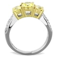 thumbnail image 3 of Luxe Jewelry Designs Women's Two Tone Gold IP Stainless Steel Engagement Ring with CZ Stones - Size, 3 of 4