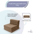 thumbnail image 4 of Funda Extra Sofá Cama Cozy Individual marron, 4 of 7