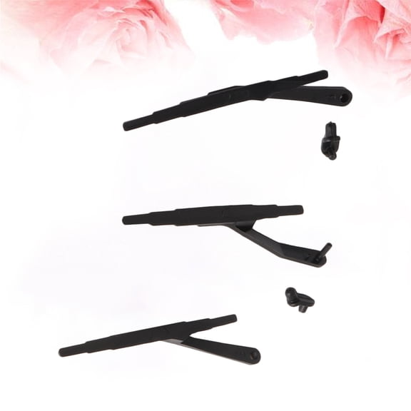 HONMEET 2Pcs Black Plastic Wiper Accessories for RC Car Replacement Parts