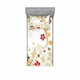 thumbnail image 2 of Ambesonne Floral Fitted Sheet & Pillow Sham Set, Swirling Florets Botany, Queen, Multicolor, 2 of 3