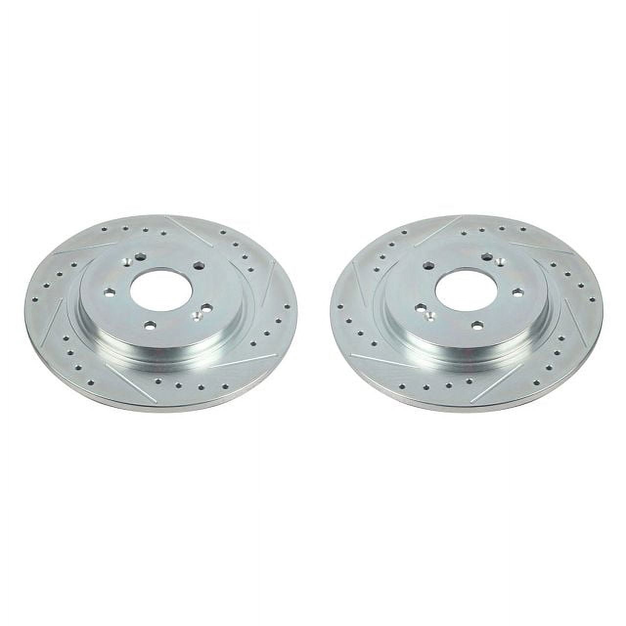 Power Stop Rear Pair of Drilled and Slotted Brake Rotor JBR1778XPR