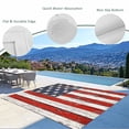 thumbnail image 6 of Outdoor Rug 5x8 ft 4th of July Waterproof Outdoor Patio Rug Mat Non Slip Outside Area Rugs Carpet for RV,Camping,Porch,Deck,Pool,Balconybackyard,Patriotic Wood American Flag Red White and Blue, 6 of 9